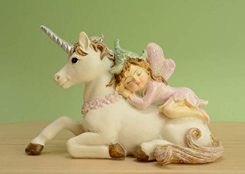 Beautiful Sleeping Fairy On Magical Unicorn 