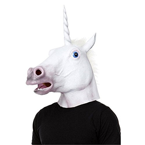 Unicorn Latex Head Fancy Dress Outfit 