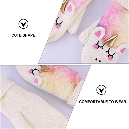 Unicorn Glove Mittens | Faux Fur Hand Warmer | Girls