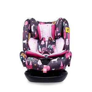 Cosatto All in All + Baby to Child Car Seat - Group 0+123, 0-36 kg, 0-12 years, ISOFIX, Extended Rear Facing, Anti-Escape, Reclines (Unicorn Land)