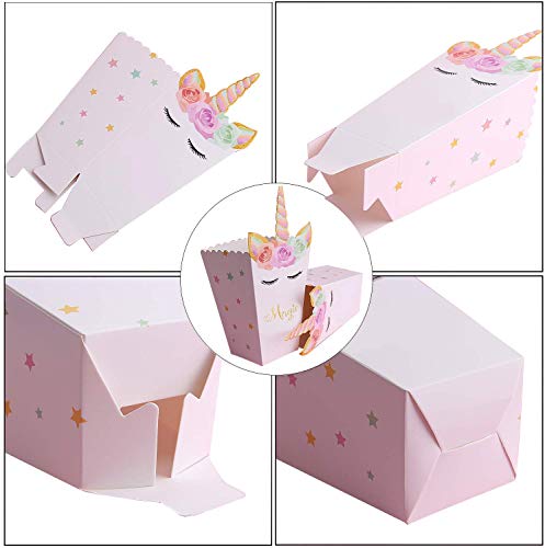 x12 Unicorn Popcorn Snack Box Sweet Boxes | Decorations For Birthday Party | Baby Shower