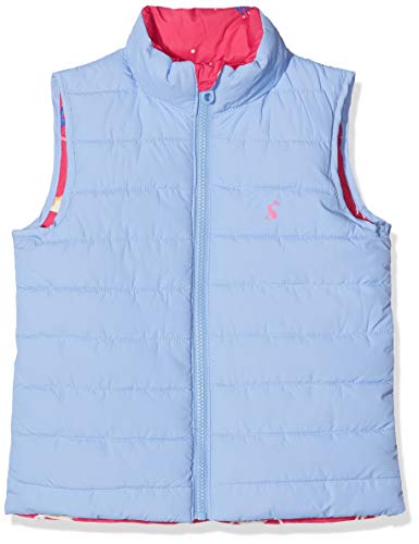 Joules Girl's Flip It Gilet Unicorns Pink, Multicoloured
