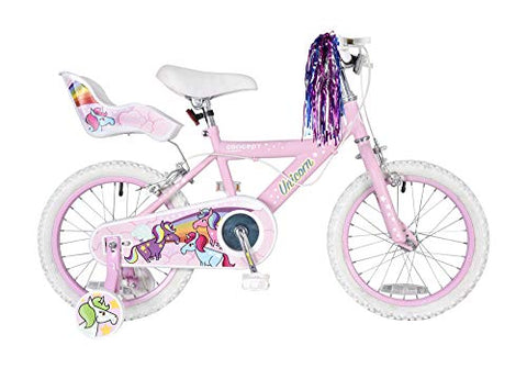 Concept Unicorn 16" Wheel Girls Bicycle | Bike | Pink & Purple Ribbons 