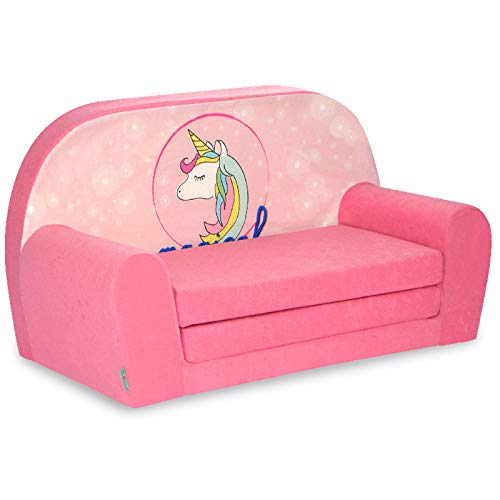 FORTISLINE Children's Sofa Kids Sofa Bed Child Unicorn W386_44