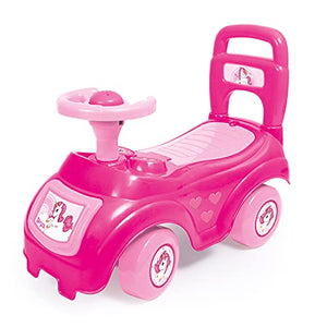 Pink Unicorn Walk & Drive Ride-On With Horn | Kids | Dolu
