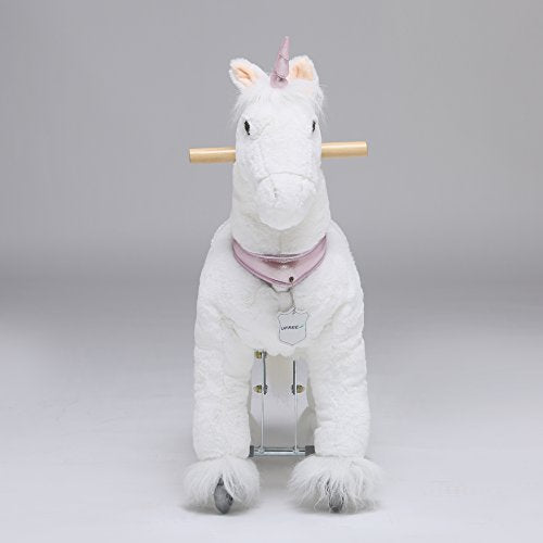 Unicorn Ride On Toy White Pink Toy 