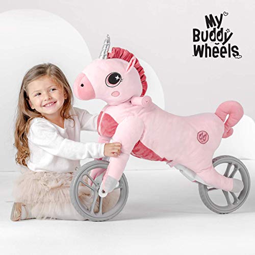 Toddler Unicorn Plush Balance Bike Pink