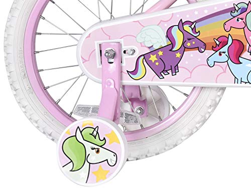 Unicorn 16" Wheel Girls Bike Lilac & Purple 