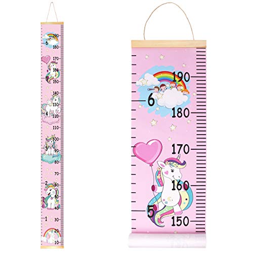 Unicorn Wall Height Chart Growth Chart for Kids | Pink