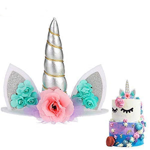 Flowers and Unicorn Cake Topper