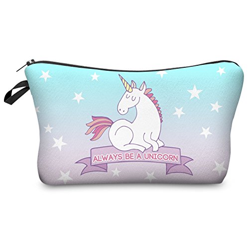Always Be A Unicorn Make Up Bag- pastel colours