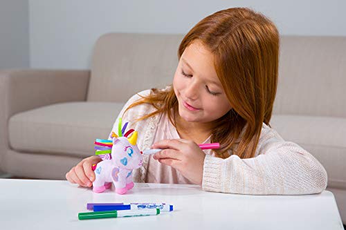 Clip On Unicorn Soft Toy With Washable Markers 