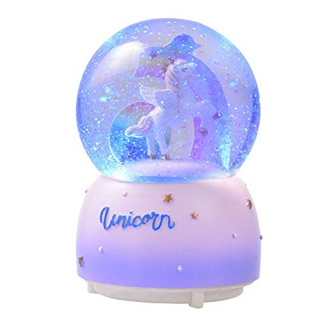 Musical Unicorn Snow Globes For Girls | Music Box | Sleeping Unicorn 