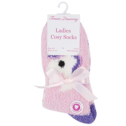 Ladies/Women's Unicorn Fleeced Socks Pastel
