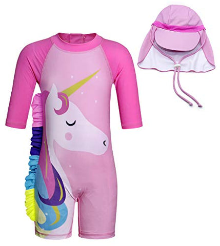 Unicorn Pink Swimsuit UV Protection