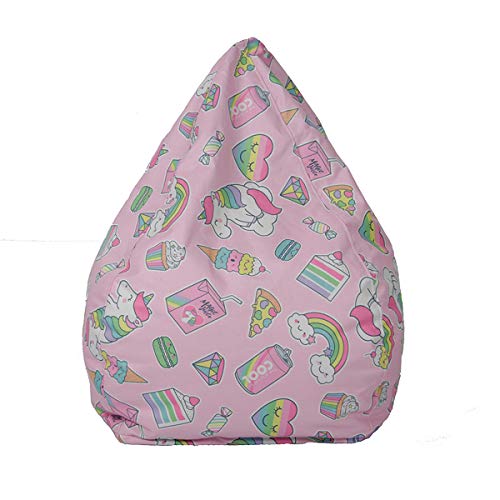Pink Unicorn Bean Bag Cover For Kids 