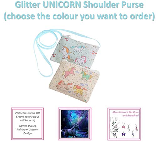 Magical Glitter Unicorn Small Shoulder Handbag For Girls And Women