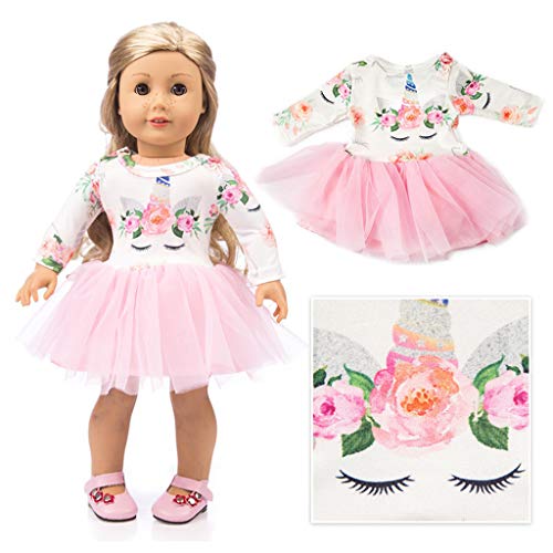 Floral Unicorn Dolls Outfit Accessory