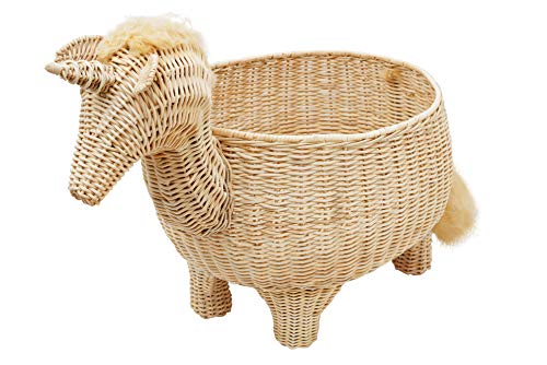 Unicorn Rattan Storage Basket