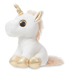 Twinkle The Unicorn, White and Gold, Soft Toy