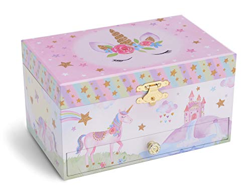 Pastel unicorn girls jewellery box 