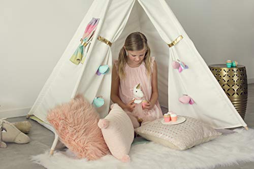 Pastel and white unicorn teepee tent kids 