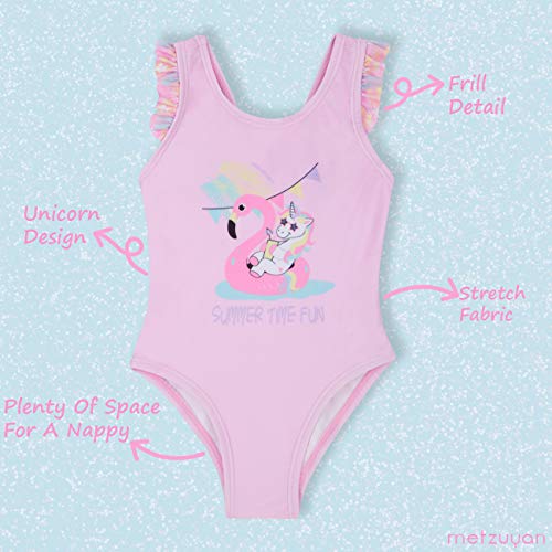 Swimming costume flamingos and unicorns