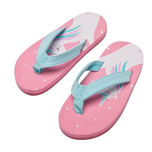 Girls Unicorn Flip Flop | Sandals | Pink & Blue 