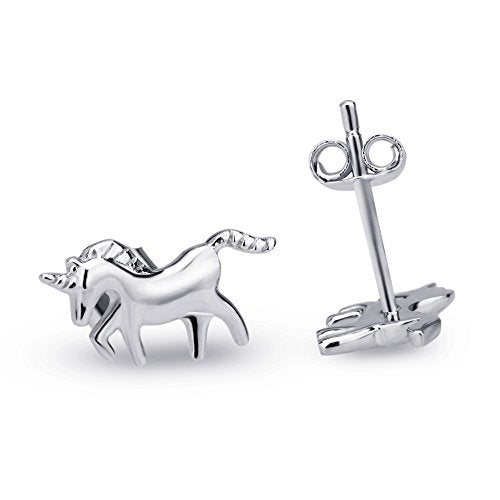 unicorn earrings silver