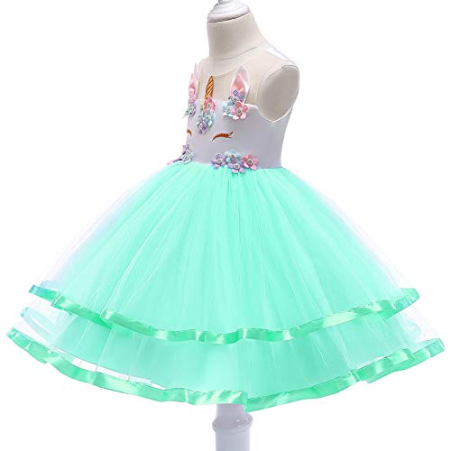 Floral Unicorn Mint Green Fancy Dress