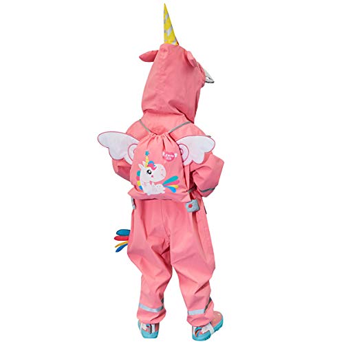 Cute Pink Unicorn Puddle suit Waterproof 
