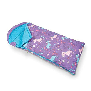 unicorn sleeping bag for kids purple