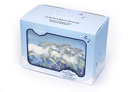 Trousselier Horses Camargue Musical Jewellery Box- Blue