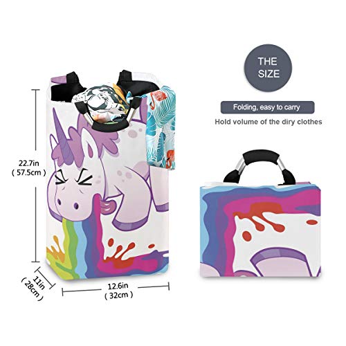 Puking Rainbow Unicorn Large Storage Basket