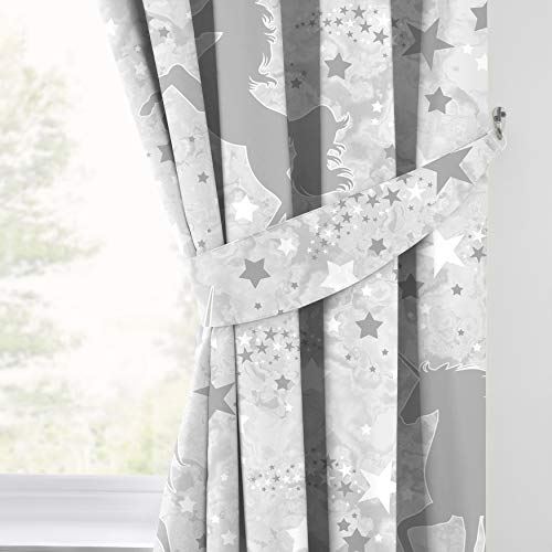 Unicorn and Stars Curtains Glow In The Dark