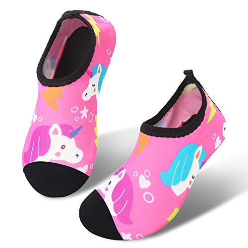 Pink unicorn water shoe kids sock