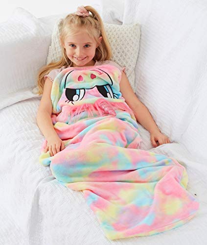 Girls Unicorn Sleeping Bag Blanket | Multicoloured 