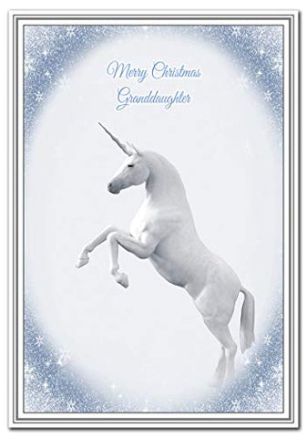 Unicorn Christmas Cards | Luxury Quality | Granddaughter Card