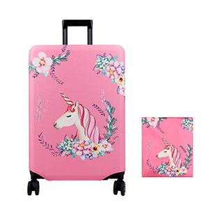 Unicorn Suitcase Protective Cover | Travel Luggage Trolley Case Cover Protector | Pink 
