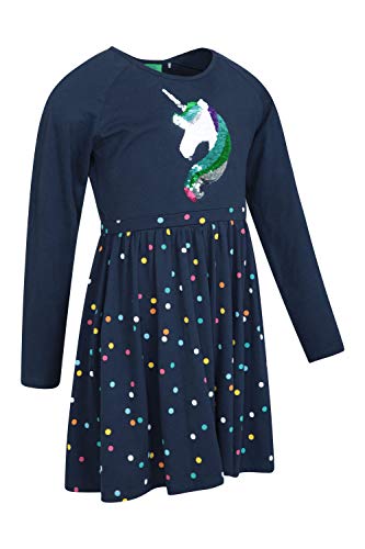 Girls Unicorn Spotty Dress 