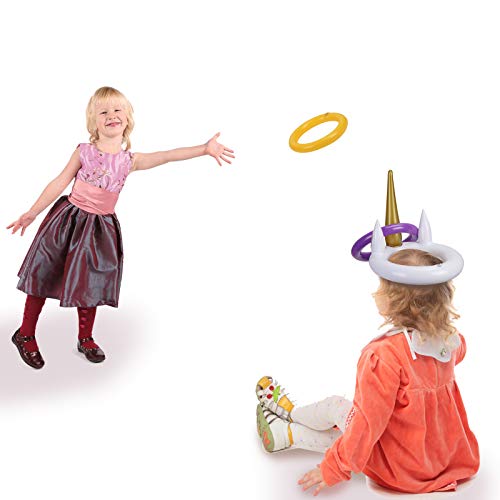 Inflatable Unicorn Ring Toss Game With 12pcs | Unicorn Game For Adults & Kids