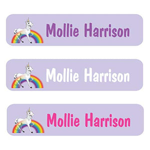 Unicorn Iron on Name Labels (48) - Choice of Colours