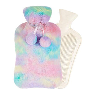 Pastel | Multi-Coloured Rainbow | Unicorn | Hot Water Bottle & Cover 