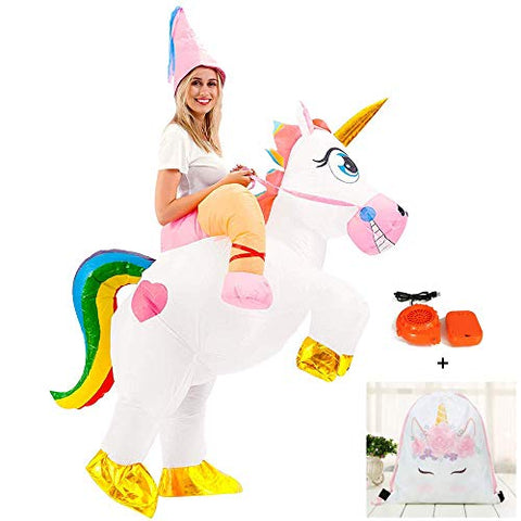 Inflatable Unicorn Costume Adults | Fancy Dress Outfit 