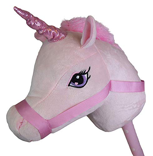 Pink Unicorn Hobby Horse | For Girls | 26 Inch