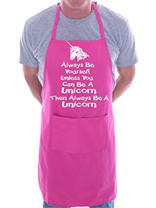 Always Be Yourself Unicorn BBQ Cooking Funny Novelty Apron Pink