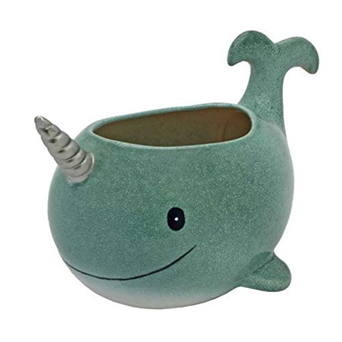 unicorn narwhal outdoor planter set