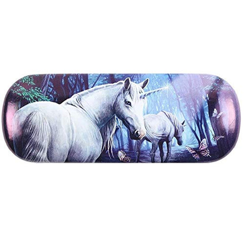 Unicorn glasses case woodland purple