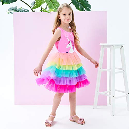 Unicorn Girls Rainbow Dress