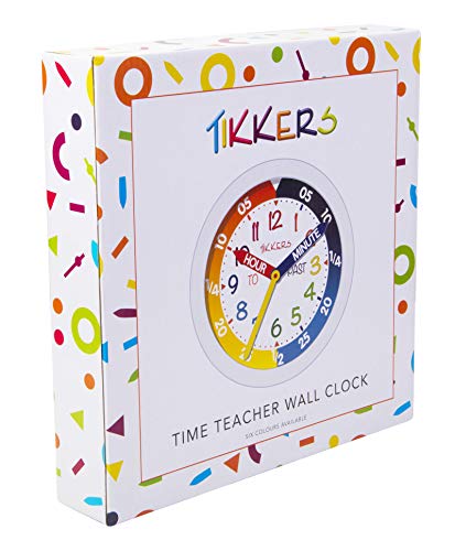 Tikkers Wall Clock For Children, Girls | Light Pink & Purple Face